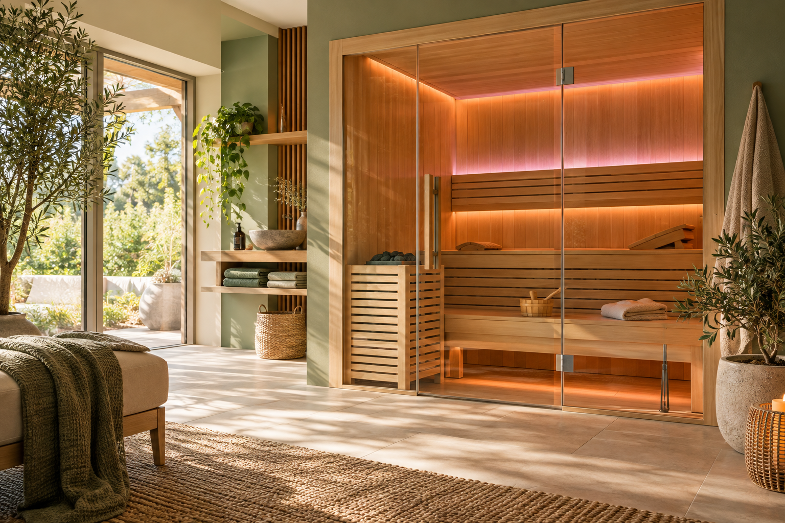 Farblichttherapie in Heimsauna